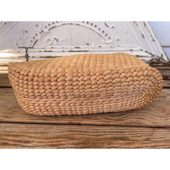 Vintage 1970s Woven Grass Shoe Planter Boho - Picture 9 of 10